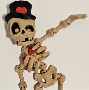 3D printed Dapper skelly